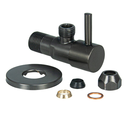 Minimal hoekstopkraan 1/2" x 3/8" of knel 10 mm gunmetal PVD