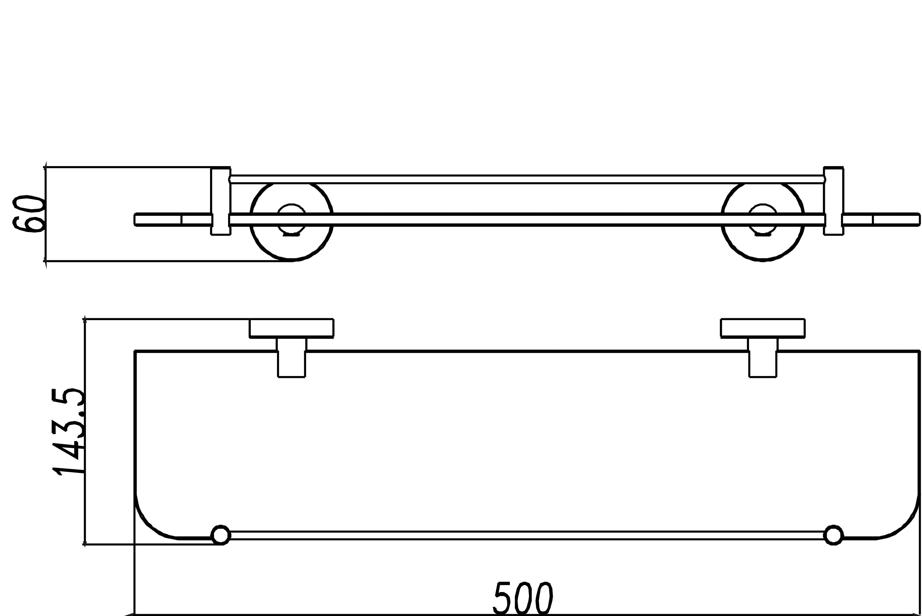 304 planchet 50 cm RVS