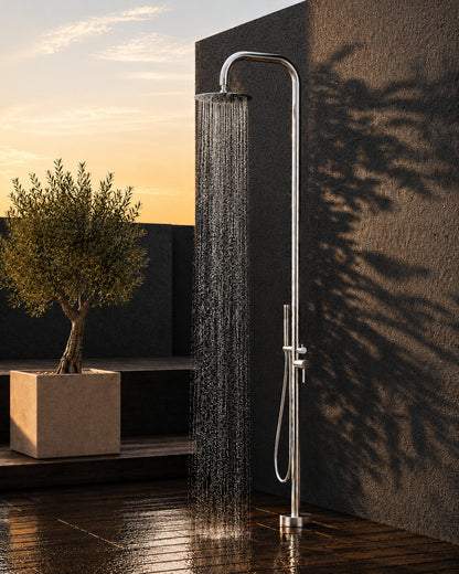Xellanz Sole buitendouche met handdouche RVS