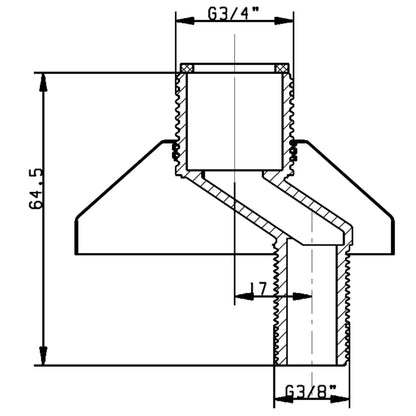 Set S-Koppelingen 3/4''x3/8''grote sprong
