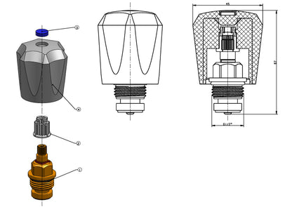 Kraanbovendelen Trans.1/2Koud