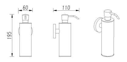 Luxe zeeppomp wandmodel mat-zwart
