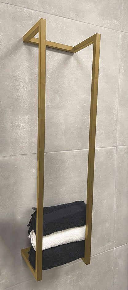 Loft handdoekrek 95 x 25 x 20 cm geborsteld messing PVD