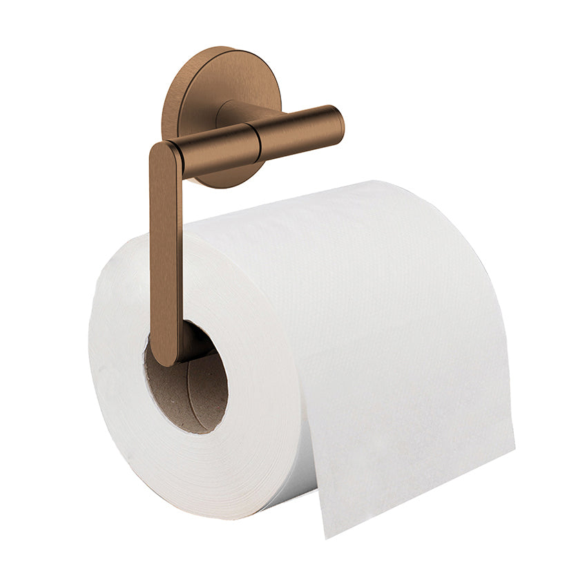 Alonzo toiletrolhouder zonder klep geborsteld brons koper PVD