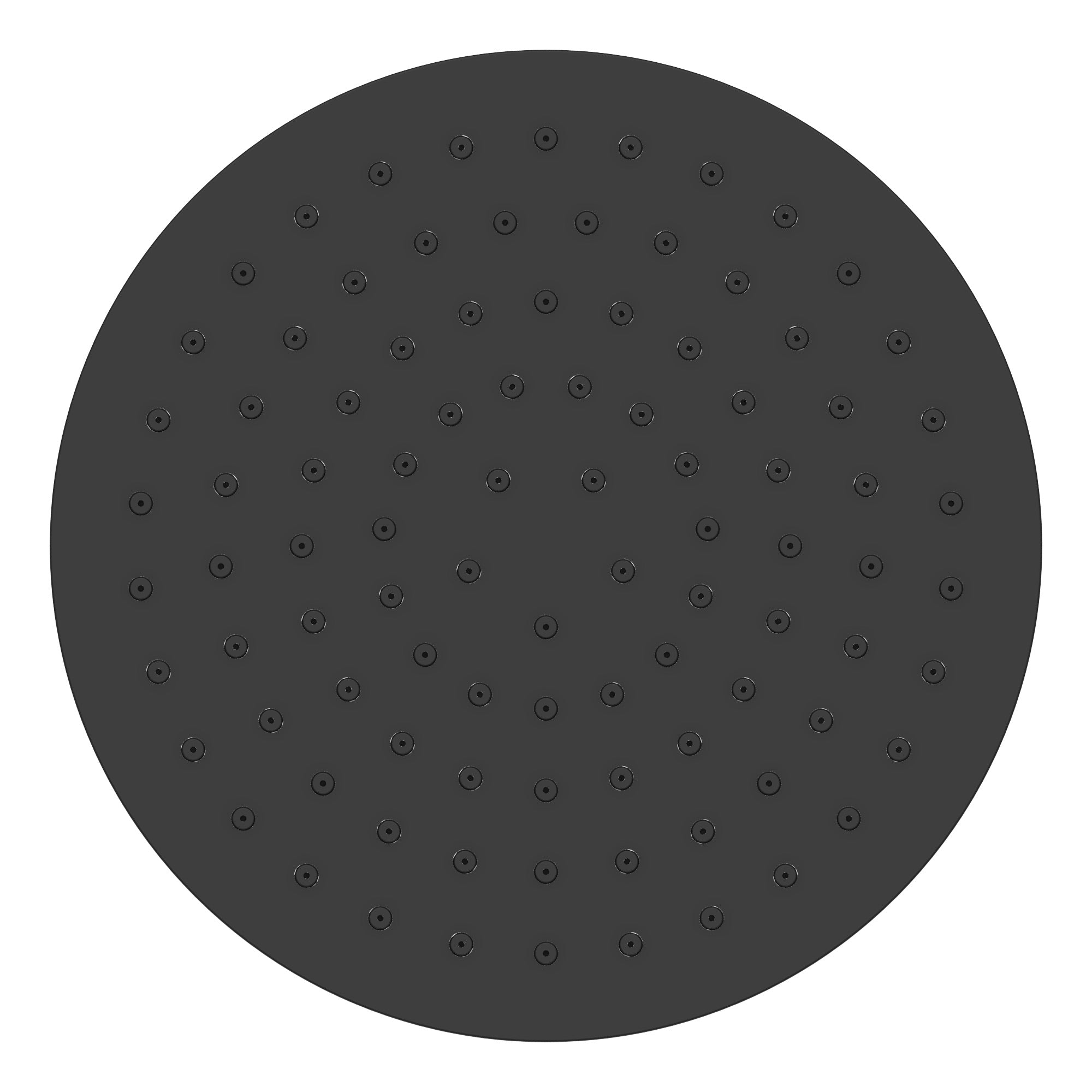 UniMatch hoofddouche rond 20 x 1,2 cm mat zwart