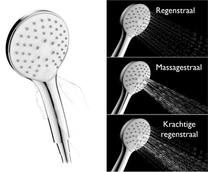 Smart handdouche 3 standen mat zwart