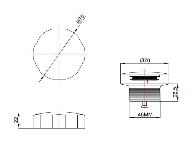 Doblar afbouwdeel badafvoer met overloop glans wit
