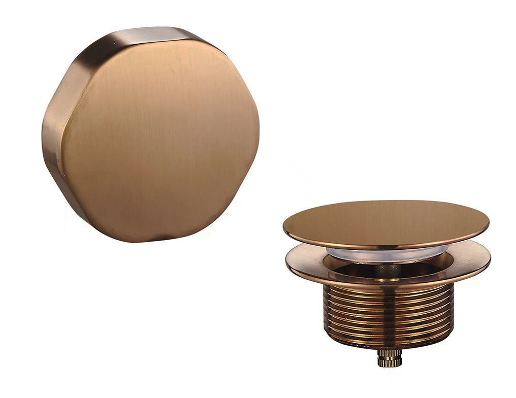 Doblar afbouwdeel badafvoer met overloop geborsteld brons koper PVD