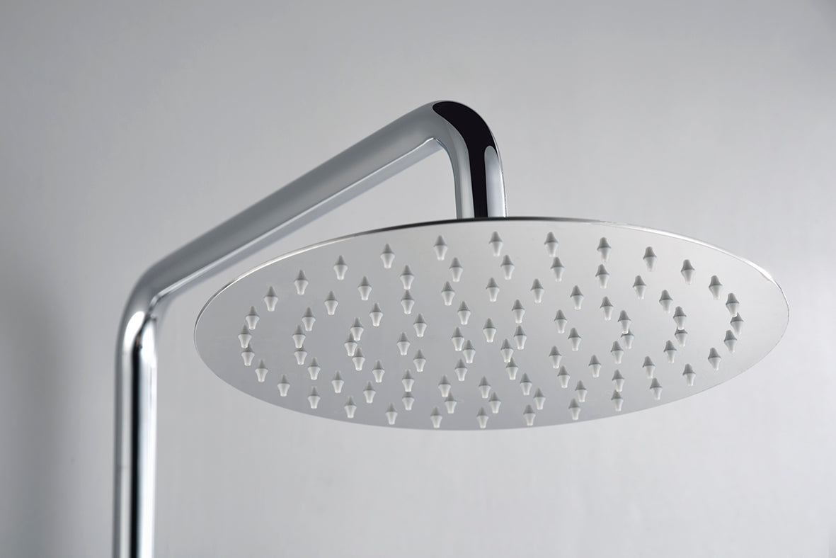 Ribbd thermostatische regendoucheset opbouw chroom