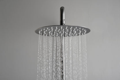 Ribbd thermostatische regendoucheset opbouw gunmetal PVD