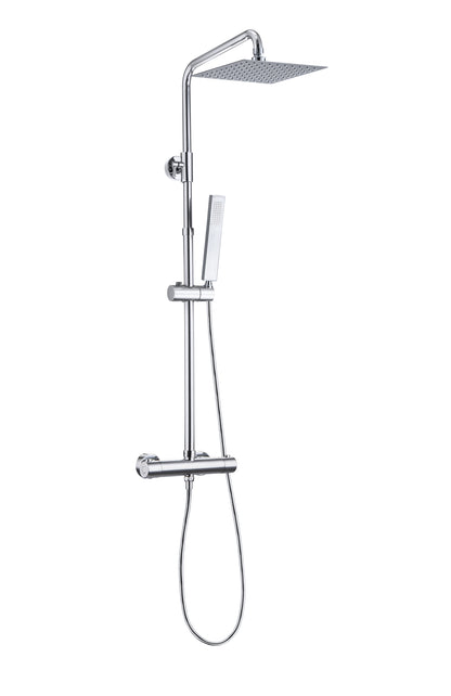 Xellanz Twenty eco thermostatische regendoucheset opbouw rond/vierkant chroom