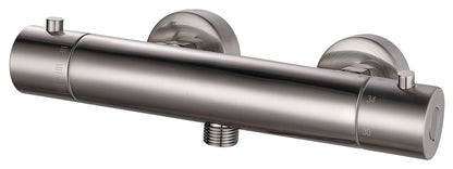 Rio thermostatische douchemengkraan 12 cm geborsteld staal