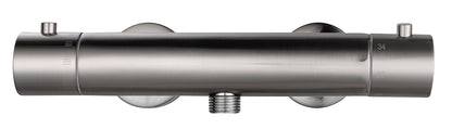 Rio thermostatische douchemengkraan 12 cm geborsteld staal