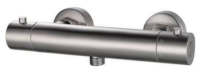 Rio thermostatische douchemengkraan 15 cm geborsteld staal