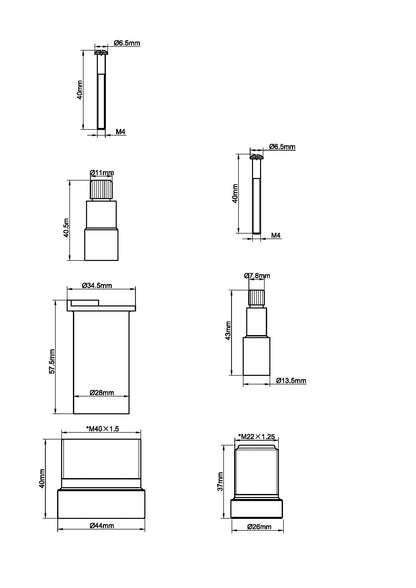 Caral/Rombo 2-weg verlengset inbouwthermostaat