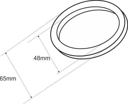Caral rozet kraangedeelte eenhendel wastafelkraan 65 mm chroom