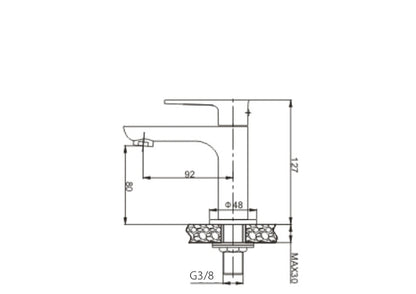Casma fonteinkraan 1/2'' chroom
