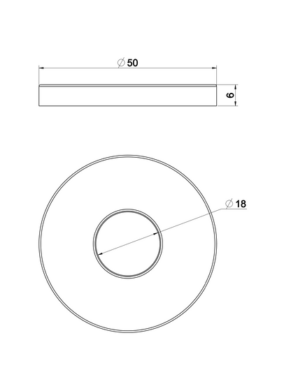 Slim rozet uitloop eenhendel wastafelkraan 50 mm mat zwart