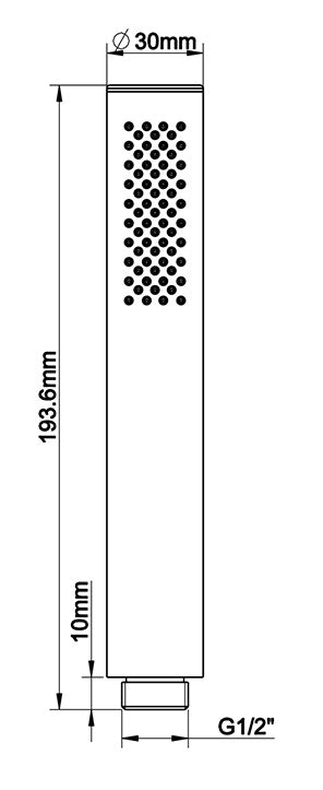 UniMatch staafhanddouche 1 stand geborsteld koper