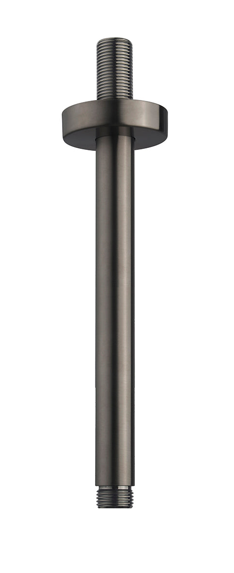 UniMatch douchearm met plafondbevestiging 20 cm gunmetal PVD