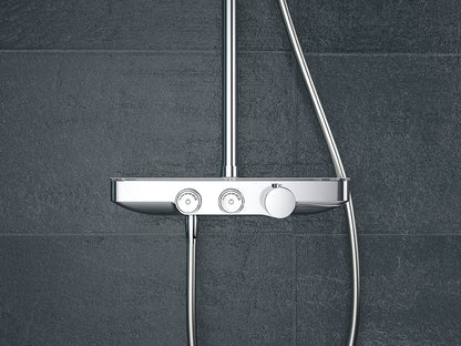 Nuovo thermostatische regendoucheset opbouw met planchet chroom