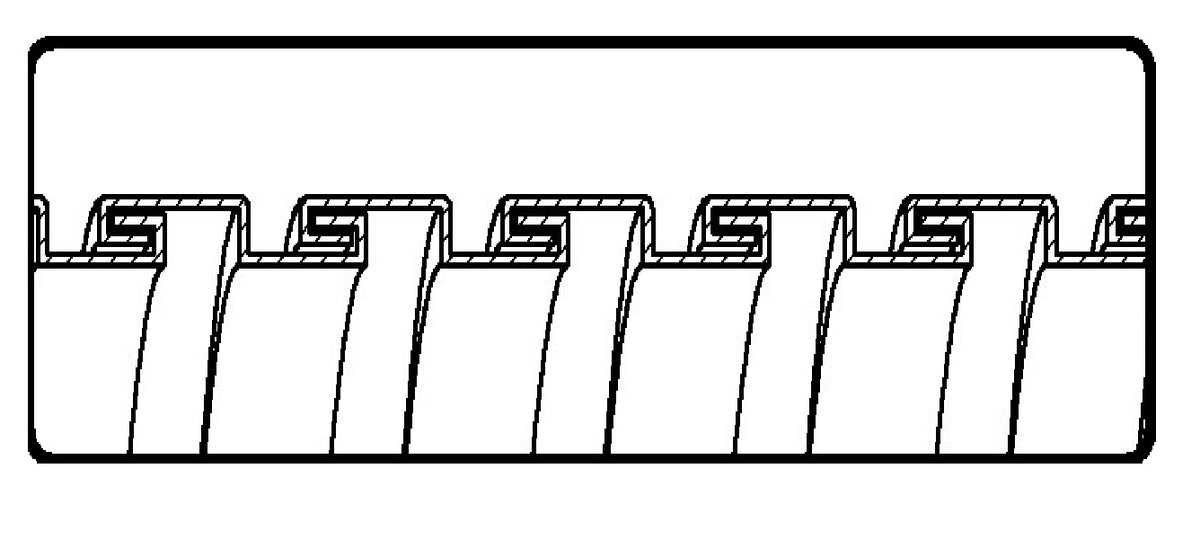 Xellanz Doucheslang dubbel-sterkte 150 cm chroom, maattekening