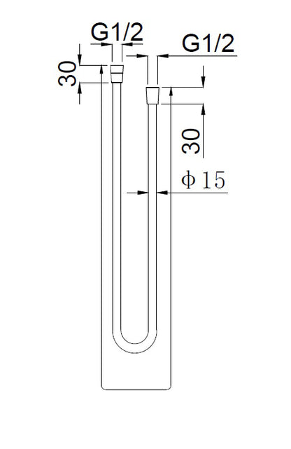 UniMatch doucheslang kunststof 150 cm RVS look
