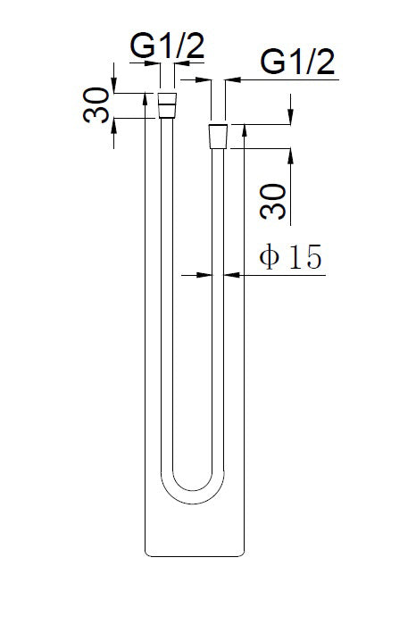 UniMatch doucheslang kunststof 150 cm RVS look