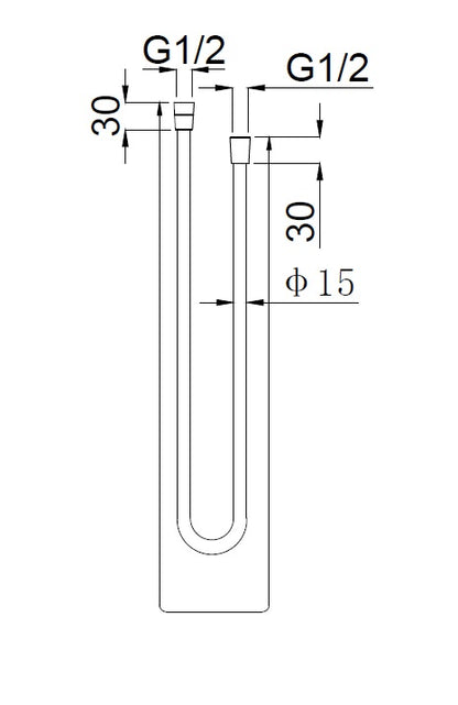 UniMatch doucheslang kunststof 150 cm gunmetal