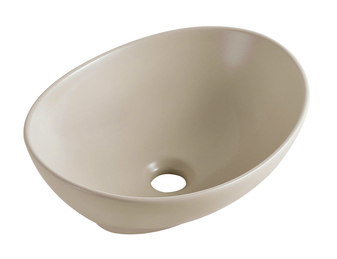 Wiesbaden barco waskom ovaal 40 x 33 x 14,5 cm keramiek beige