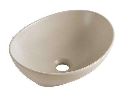 Wiesbaden barco waskom ovaal 40 x 33 x 14,5 cm keramiek beige