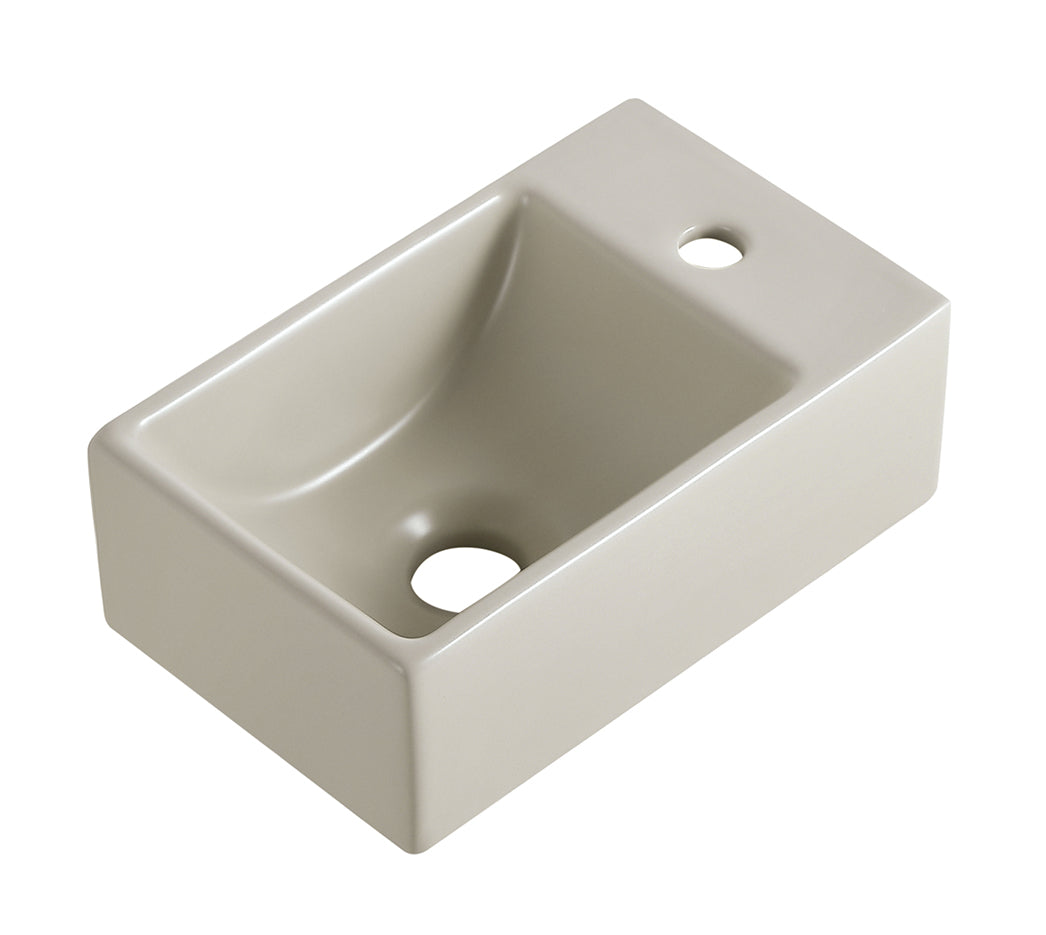 Wiesbaden rhea XXS fontein rechts 30,5 x 18 x 11 cm keramiek beige