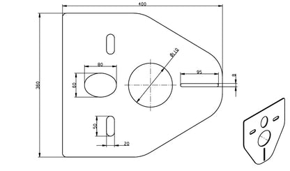 Wandcloset isolatieset 400 x 360 mm dikte 5 mm