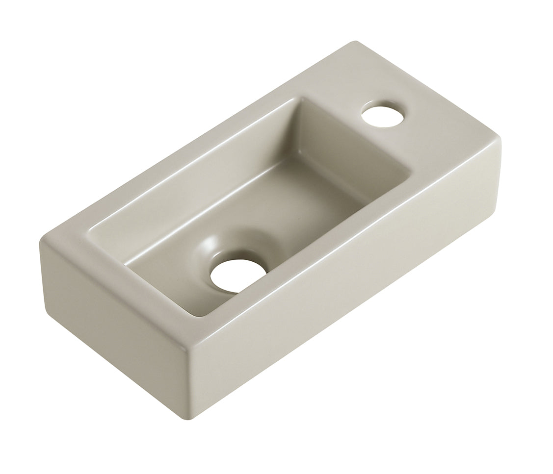 Wiesbaden rhea S mini fontein rechts 36,5 x 18 x 9 cm keramiek beige
