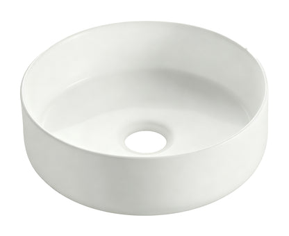 Wiesbaden colosso waskom rond 36 x 12 cm keramiek mat wit