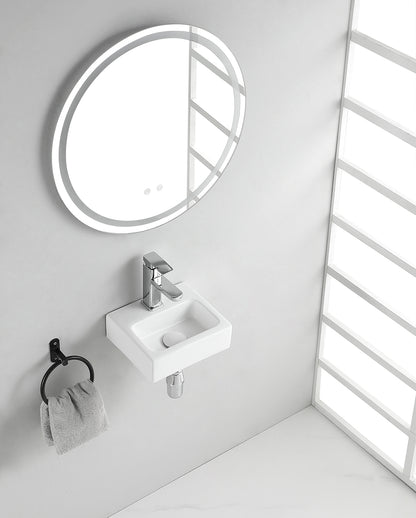 Leto mini fontein 28 x 24, 5 x 9 cm keramiek glans wit