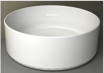 Link waskom rond 40 x 12 cm keramiek glans wit
