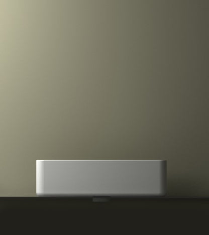 Wiesbaden link opzetwastafel 35 x 50 x 12 cm keramiek glans wit