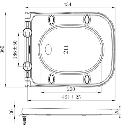 Sky toiletzitting softclose en quick release glans wit