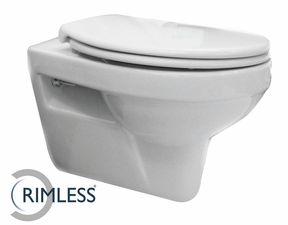 Xellanz Trevi wandcloset rimless met Ultimo 3.0 toiletzitting softclose en quick release glans wit