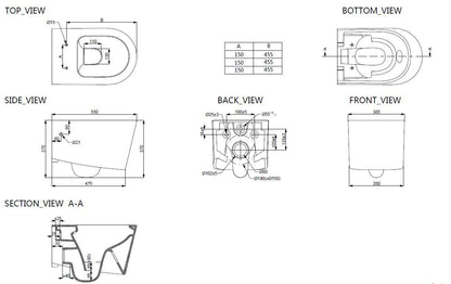 Flow wandcloset rimless met nano coating met Flow toiletzitting softclose en quick release glans wit