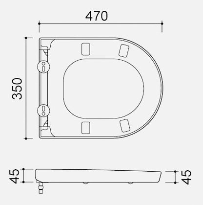 Metro toiletzitting softclose en quick release glans wit