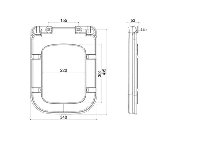 Carré toiletzitting softclose en quick release glans wit
