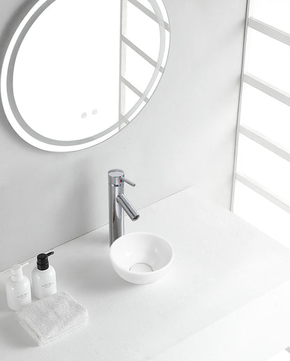 Consilio waskom rond 20 x 9 cm keramiek glans wit