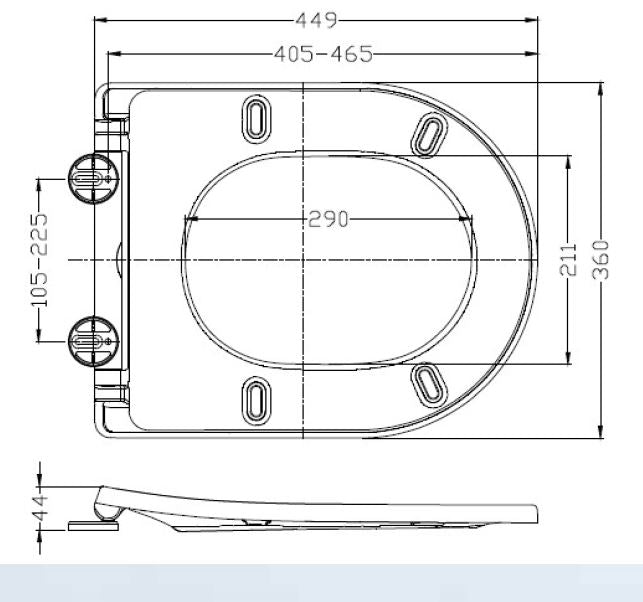 Shade slim toiletzitting softclose en quick release glans wit