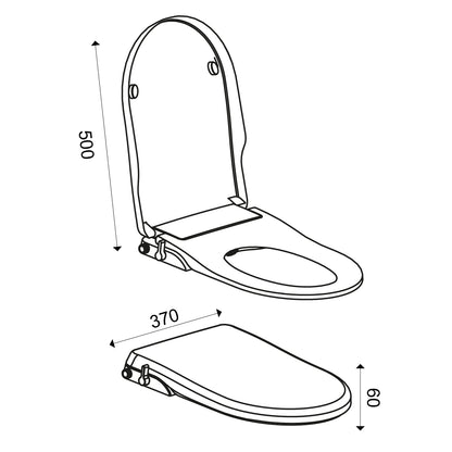Luxiseat toiletzitting softclose met bidet functie glans wit