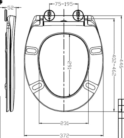 Ultimo 3.0 toiletzitting softclose en quick release mat zwart