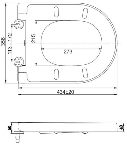 Deeline toiletzitting softclose en quick release glans wit
