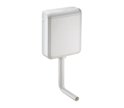 Uniflush universeel toiletreservoir 2 in 1 oplossing kunststof wit