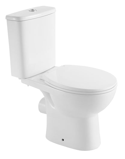 Xellanz duoblok toilet staand rimless PK met toiletzitting glans wit